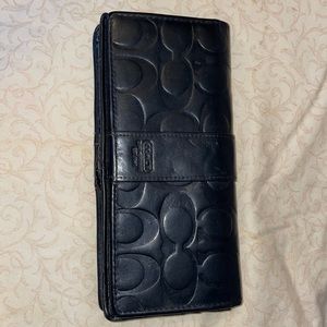 Coach  black signature wallet